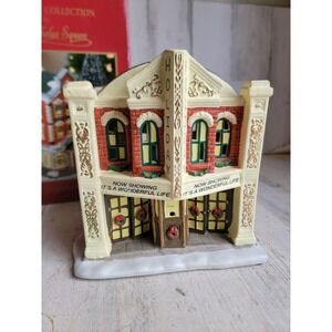St Nicholas Holiday theater Vintage village accessory now showing wonderful Life